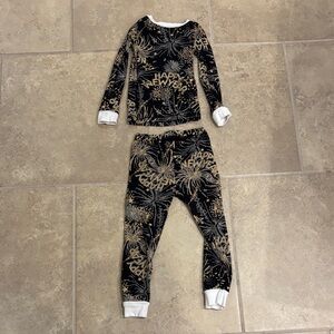Burt's Bees Kids Pajama Set - Black and Gold